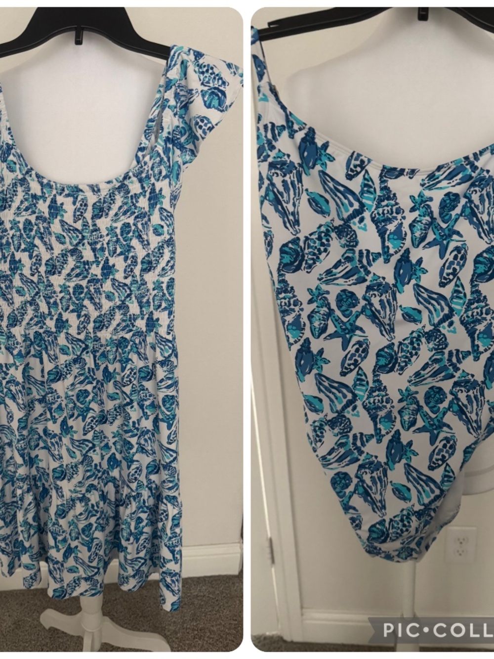 NWT Lilly Pulitzer Lima swim 4 and NWT small smocked dress shell collector set